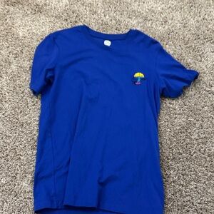 Nike Blue Kids Tee with Yellow Umbrella Graphic